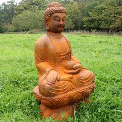 Cast Iron Serene Buddha Statue - 960mm High