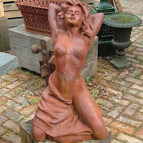 Cast Iron Large Shameless Nude Statue