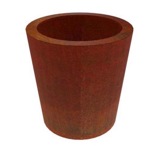 Corten Steel - Conc Tapered Cylinder Round Pot Planter - Rust