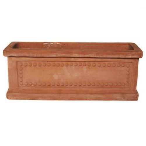 Terracini - Heritage Collection - Patterned Rectangular Trough Planter - Terracotta