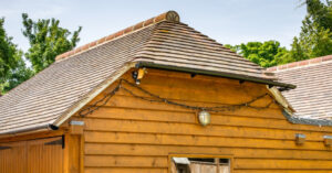 Barn-hip Roof oak framed building