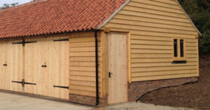 Half bay oak framed building