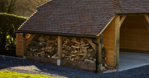 Log Store oak frame building