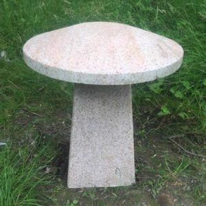 Granite, umbonate mushroom, staddle stone with no pin - 600/300mm x 670mm high