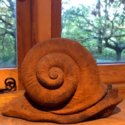 Cast Iron French Snail Statue - 160mm High