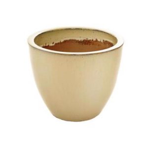 Ceramic - Glazed Egg Pot Planter - Cream