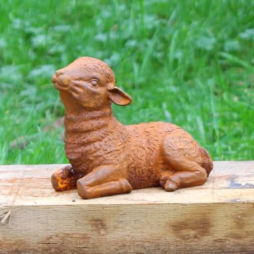 Cast Iron Mini Lamb Statue - 140mm High