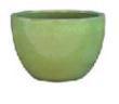 Ceramic - Glazed Egg Pot Planter - Avocado