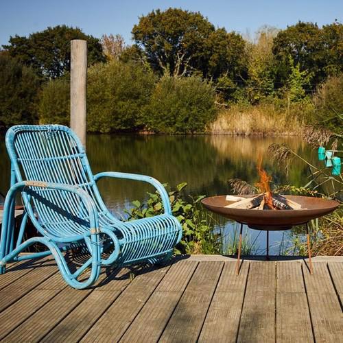 Corten Steel Curved Fire Pit