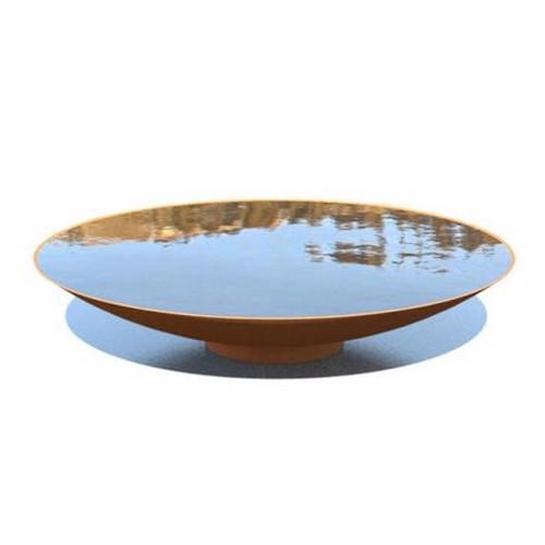 Corten Steel Curved Water Bowl