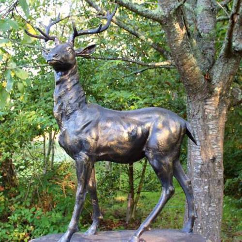 Cast Iron Majestic Stag - Gold Statue