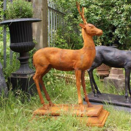 Cast Iron Young Buck Statue