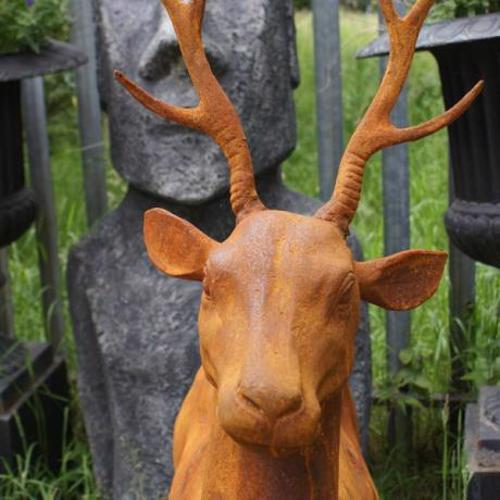 Cast Iron Young Buck Statue