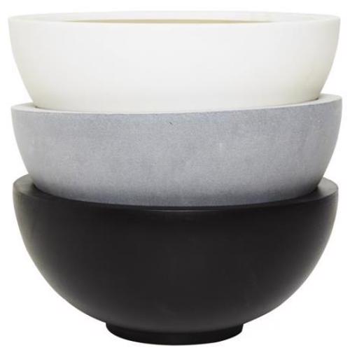 Polystone - Contemporary Hemisphere Bowl Planter