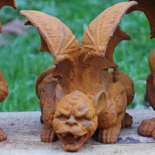 Cast Iron Creeping Gargoyle Statue - 135mm High