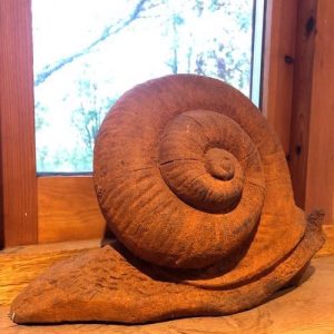 Cast Iron French Snail Statue - 160mm High