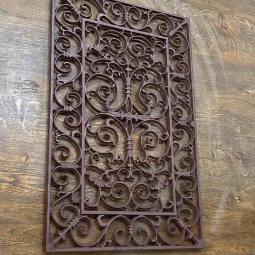 Cast Iron Ornate Door Mat Statue - 30mm High