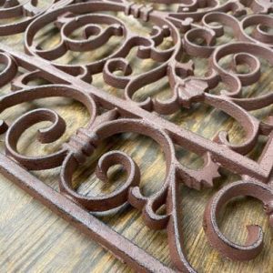 Cast Iron Ornate Door Mat Statue - 30mm High