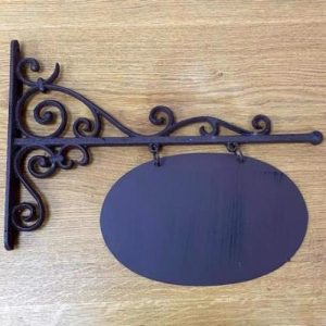 Cast Iron Oval Sign Board Statue - 20mm High
