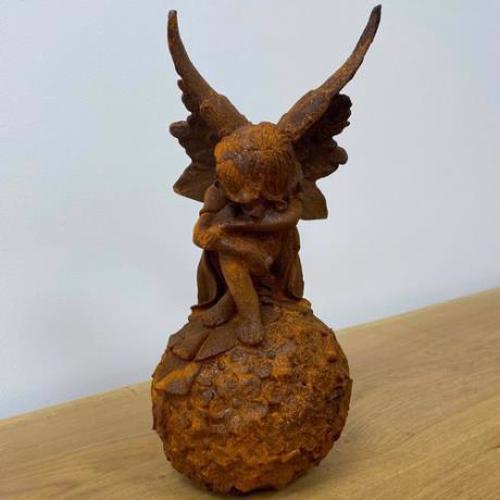 Cast Iron Wishful Fairy Statue - 320mm High