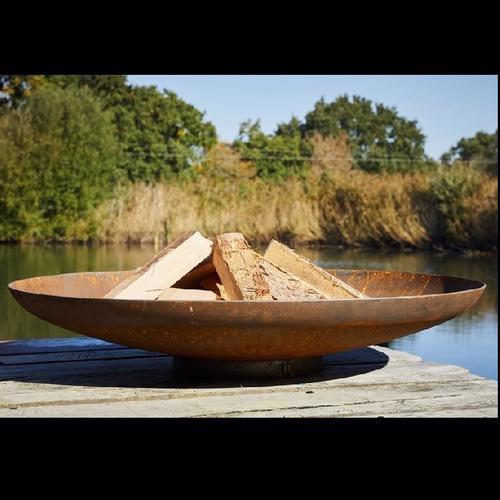 Corten Steel Curved Fire Pit