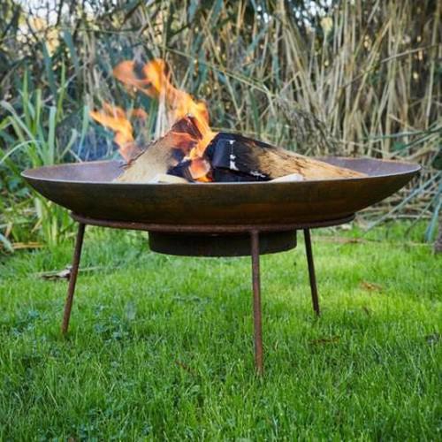 Corten Steel Curved Fire Pit