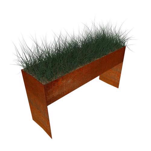 Corten Steel - Barium Rectangular Trough Planter