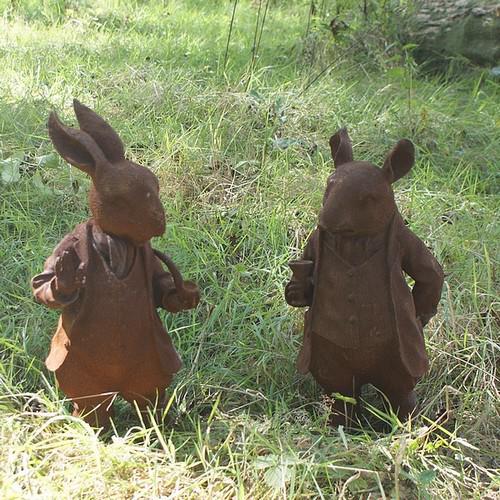 Cast Iron Woodland Creature - Pair Statue - 480mm High - Pair