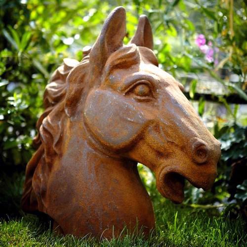 Cast Iron Elegant Horse Statue