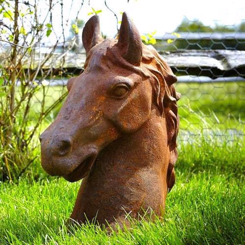 Cast Iron Elegant Horse Statue