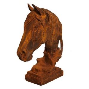 Cast Iron Graceful Horse Statue - 440mm High