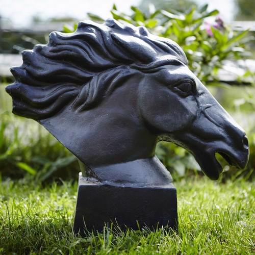 Cast Iron Galloping Horse Statue