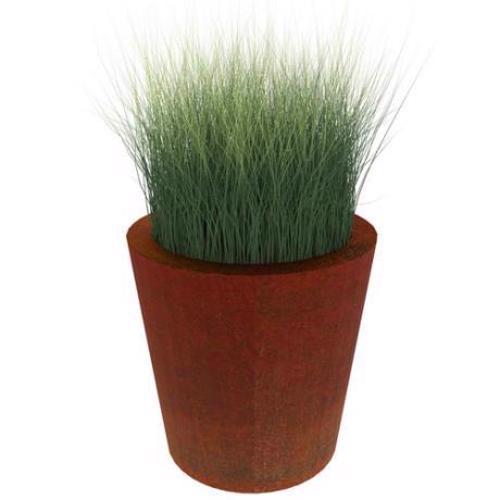 Corten Steel - Conc Tapered Cylinder Round Pot Planter - Rust