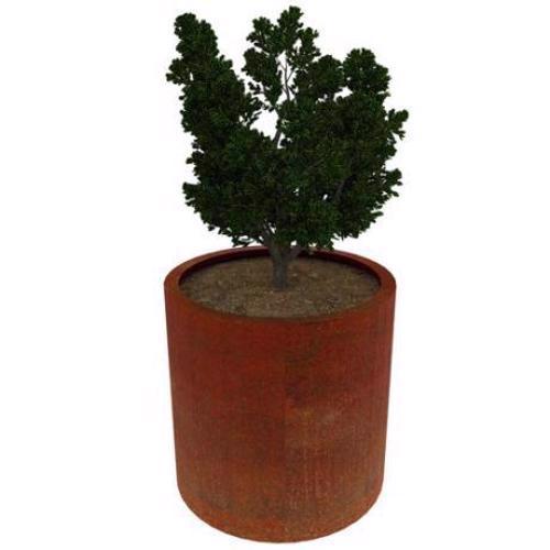 Corten Steel - Cylindro Cylinder Round Pot Planter - Rust