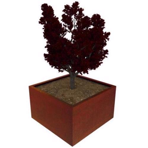 Corten Steel - Rectan Cubic Box Planter - Rust