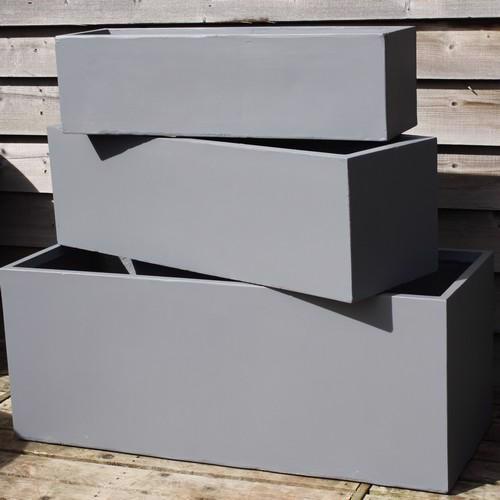 Arcadian - Fibrestone Rectangular Trough Planter