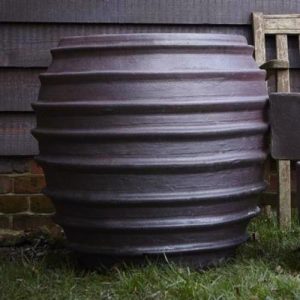 Ironstone - Irun Round Jar Planter - Brown - 710W x 710H x 710L mm