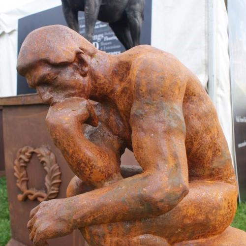 Cast Iron Rodin's Thinker Statue - 600mm High