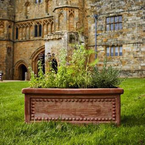Terracini - Heritage Collection - Patterned Rectangular Trough Planter - Terracotta