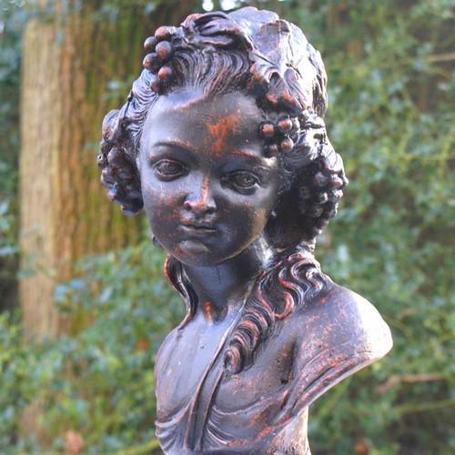 Cast Iron Small Roman Lady Statue