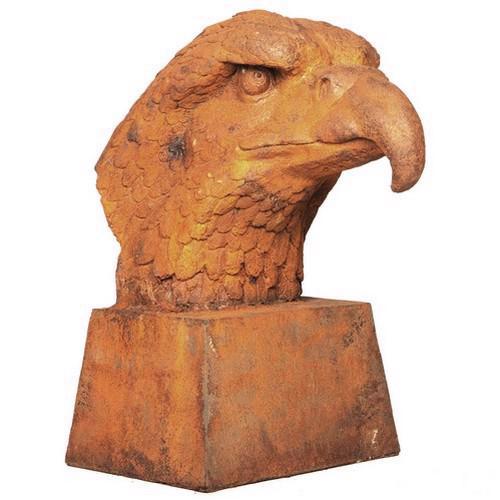 Cast Iron Eagle Head/Bust Statue