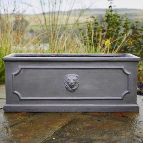 Clayfibre - Lion Head Rectangular Trough Planter