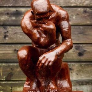 Cast Iron Rodin's Thinker Statue - 600mm High