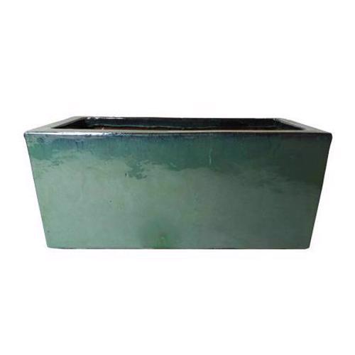 Ceramic - Glazed Rectangular Trough Planter