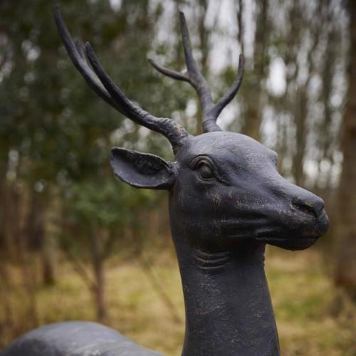 Cast Iron Young Buck Statue