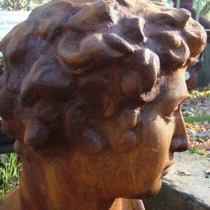 Cast Iron Michelangelo's David Statue - 620mm High