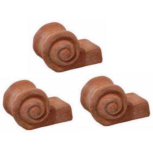 Terracini Scroll Pot Feet in Terracotta