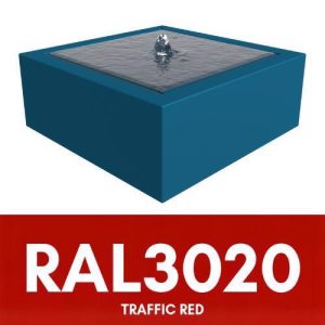 Aluminium Somni Water Table - RAL 3020 - Traffic Red