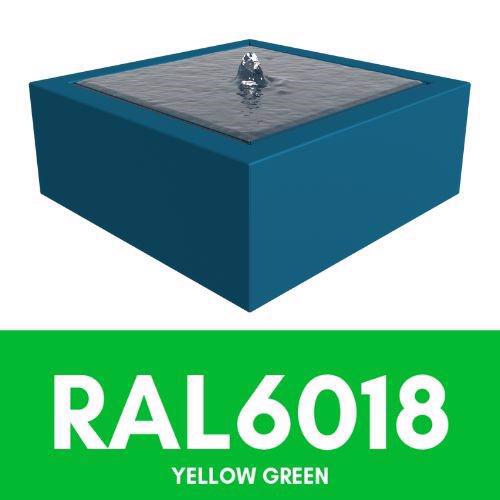 Aluminium Somni Water Table - RAL 6018 - Yellow Green