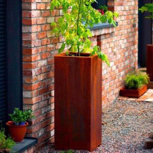 Corten Steel - Rectan High Cubic Box Planter